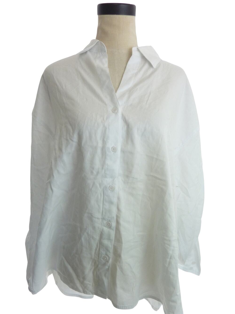 Babaton Womens Archive Top S White Long Sleeve Button Up Shirt